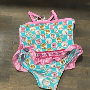 NWT Mim-Pu Size 2 Girls World of Joy Kittens Bathing Suit